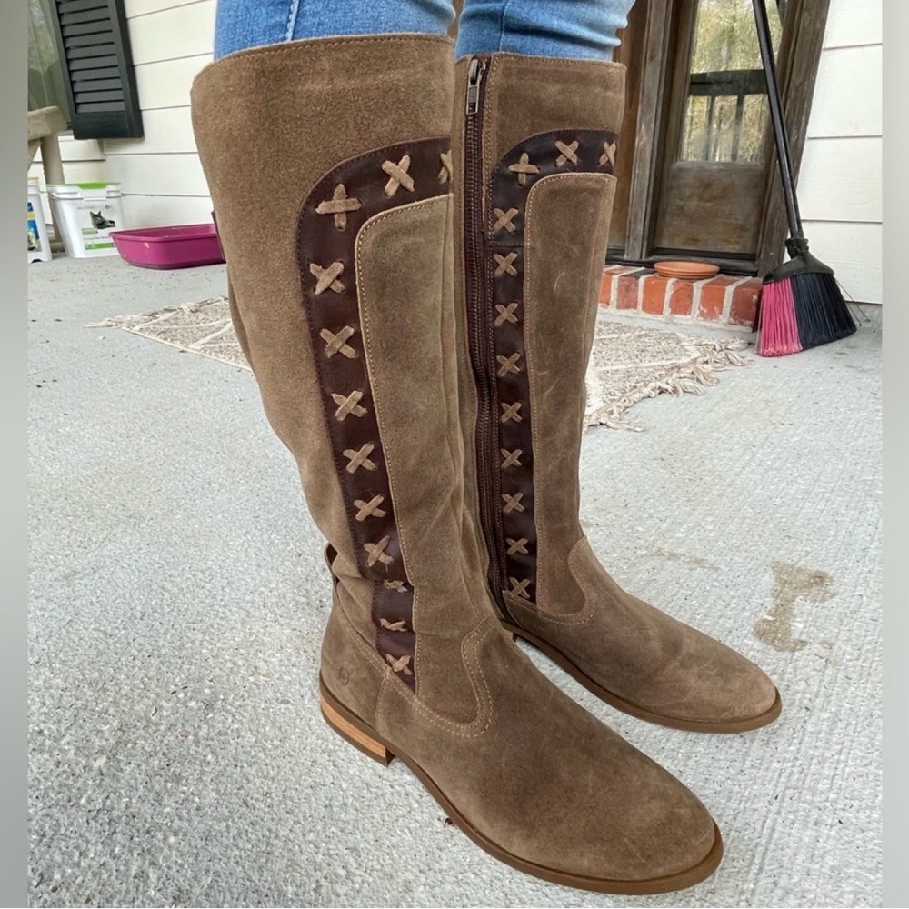 Born Brown Suede Knee-High Boots
